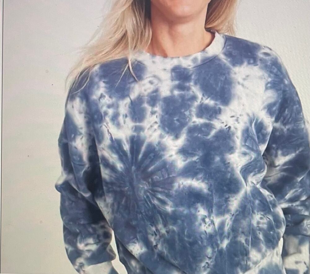 Old Navy Loose Tie Dyed Cropped Sweatshirt Sz S